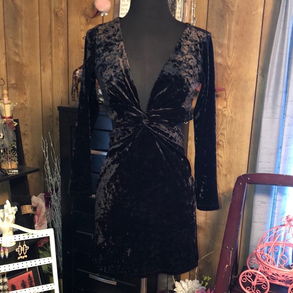 made for life Dresses & Skirts - Velvety Black Designer Mini Dress
